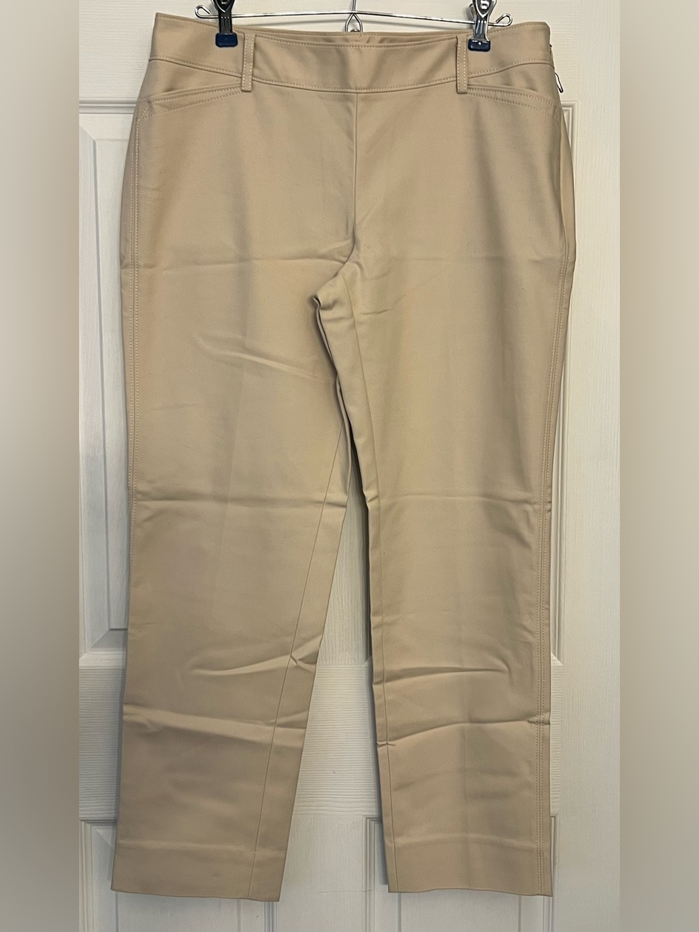 White House Black Market Perfect Form Slim Ankle Pants Beige